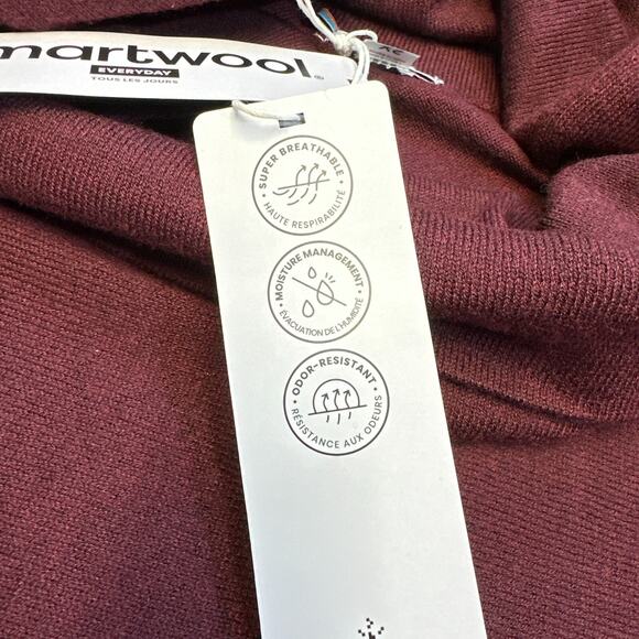 Smartwool Poncho Sweater Womens XS Black Cherry Burgundy Oversize New - Picture 4 of 10